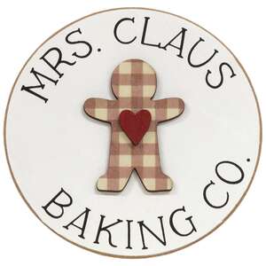 Mrs. Claus Baking Co. Circle Easel Sign