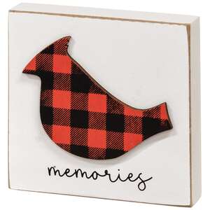 Buffalo Check Cardinal Memories Block