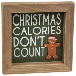Christmas Calories Don't Count Framed Sign