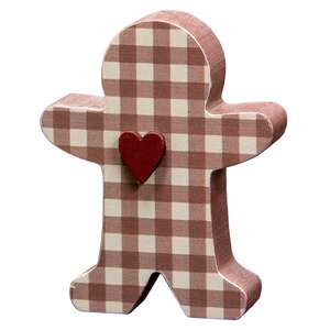 Small Buffalo Check Chunky Gingerbread Man #36470