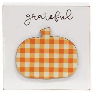 Grateful Plaid Pumpkin Block #36513