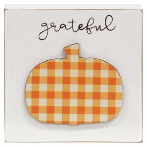 Grateful Plaid Pumpkin Block