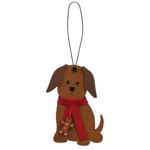Dog With Gingerbread Scarf Ornament #36608