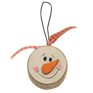 Chunky Snowman Head Ornament, 1.5" #36610