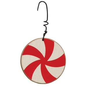 Peppermint Candy Wooden Ornament