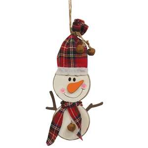 Chunky Happy Snowman Ornament