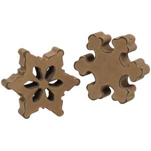Distressed Wooden Chunky Snowflake, 2 Asstd.