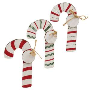 Wooden Candy Cane Clip, 3 Asstd.