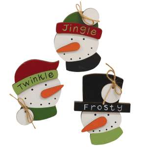 Twinkle, Jingle, Frosty Snowman Clip, 3 Asstd. #36699