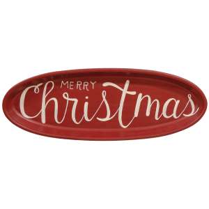 Merry Christmas Oval Tray #36735