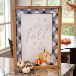 I Love Fall Most Of All Wood Shadowbox 65267