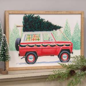 Home for the Holidays Truck Wood Sign 65290