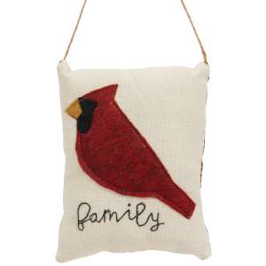 Cardinal Family Pillow Ornament #CS38504