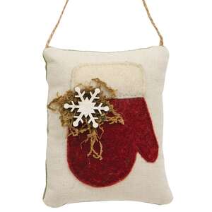 Mitten Snowflake Pillow Ornament
