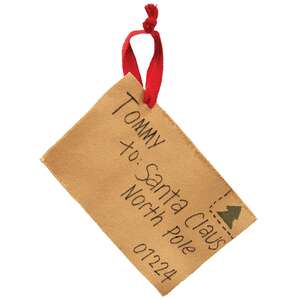 Santa Claus Letter Ornament, Tommy