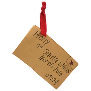 Santa Claus Letter Ornament, Holly