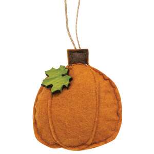 Orange Pumpkin Felt Ornament