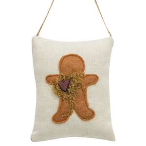 I Heart Gingerbread Pillow Ornament