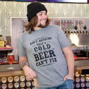 Ain't Nothing That A Cold Beer Can't Fix T-Shirt, Heather Graphite L91
