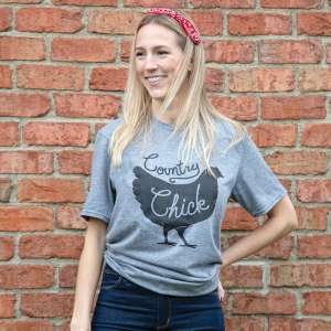 Country Chick T-Shirt, Heather Graphite L92