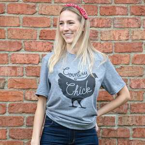 Country Chick T-Shirt, Heather Graphite L92;