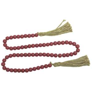 Red Beaded Garland w/Tassels, 48"