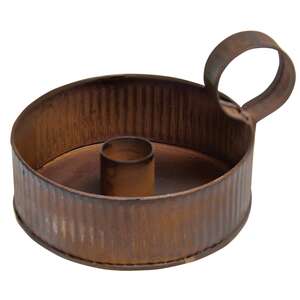 Small Ribbed Taper Holder, Rusty