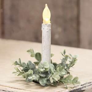 Frosted Boxwood Candle Ring 18276;