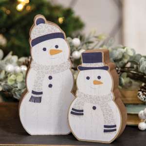 Icy Chunky Snowman Sitters, 2/Set 36262