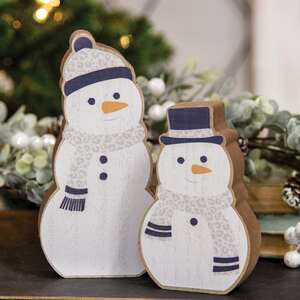 Icy Chunky Snowman Sitters, 2/Set 36262;