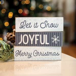 Let It Snow Skinny Block, 3 Asstd.  36265;