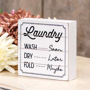 Wash Dry Fold Shiplap Box Sign 36277;