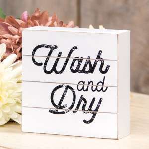 Wash and Dry Shiplap Box Sign 36284