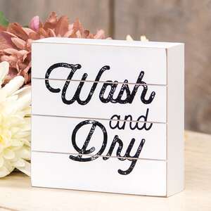 Wash and Dry Shiplap Box Sign 36284;