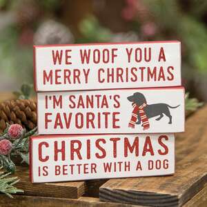 Better With A Dog Thin Mini Block, 3 Asstd. 36316;