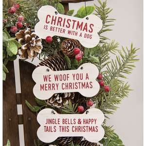 Better With A Dog Bone Ornament, 3 Asstd. 36320;