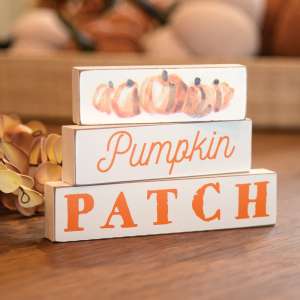 Pumpkin Patch Blocks, 3/Set 36339