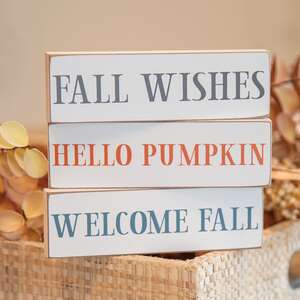 Welcome Fall Skinny Block, 3 Asstd. 36358;