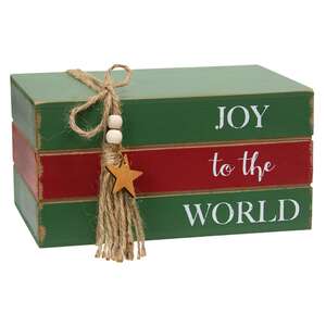 Joy to the Word Wooden Stacked Books