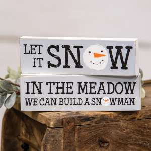 In the Meadow Snowman Face Skinny Block, 2 Asstd 36397