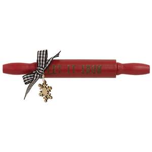 Let It Snow Wooden Rolling Pin