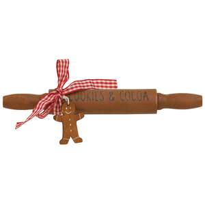 Cookies & Cocoa Wooden Rolling Pin;