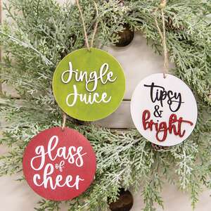 Tipsy & Bright Ornament, 3 Asstd. 36496;