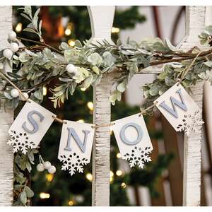 Horizontal Snow Tag Garland 36498