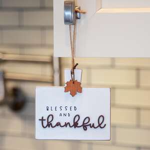 Blessed and Thankful Cutting Board Sign Ornament 36501