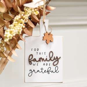 We Are Grateful Cutting Board Sign Ornament 36508