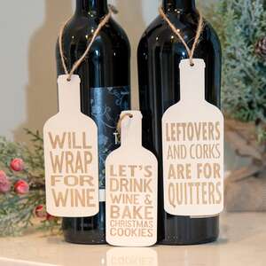 Wine & Cookies Ornaments, 3/Set 36529;