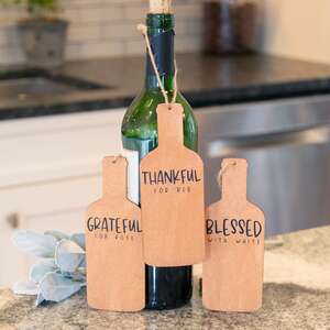 Wine Blessings Bottle Ornaments, 3/Set 36532