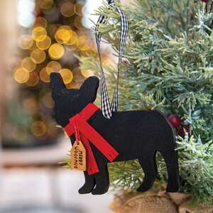 Merry Woofmas Frenchie Ornament 36594;