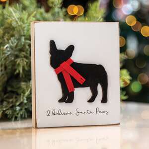I Believe, Santa Paws Frenchie Block 36598;